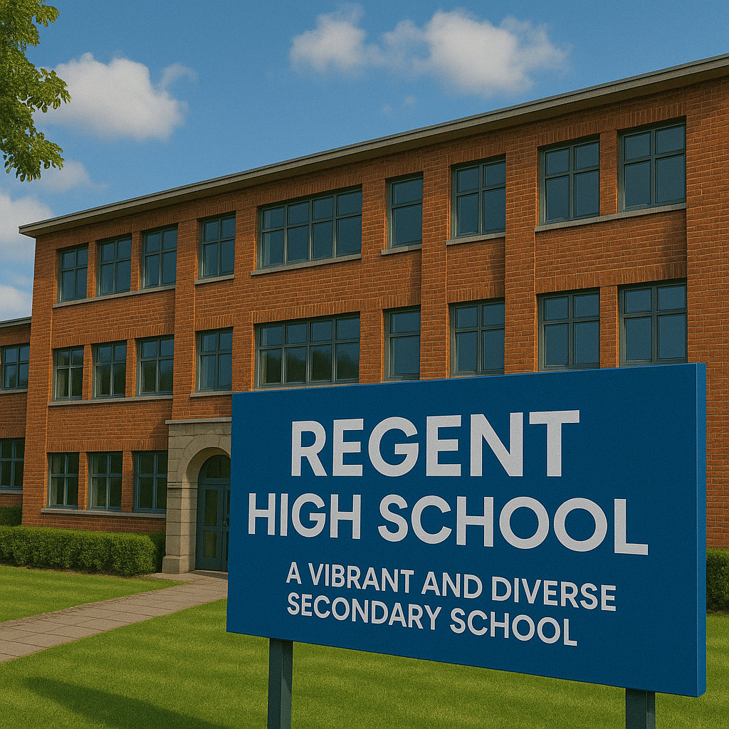 llustrative AI-generated image. Not an actual photo of Regent High School